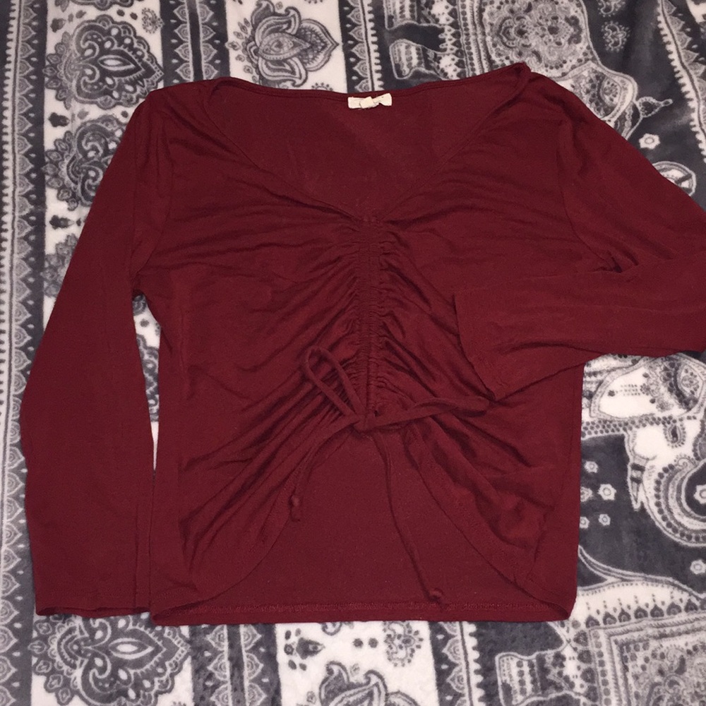 Red crop top